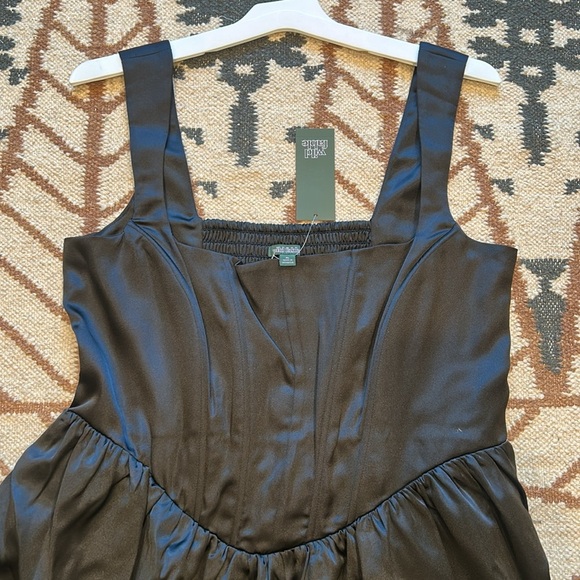 Wild Fable fit and flare magic moves widow Black satin Mini Dress XL New - Picture 2 of 7